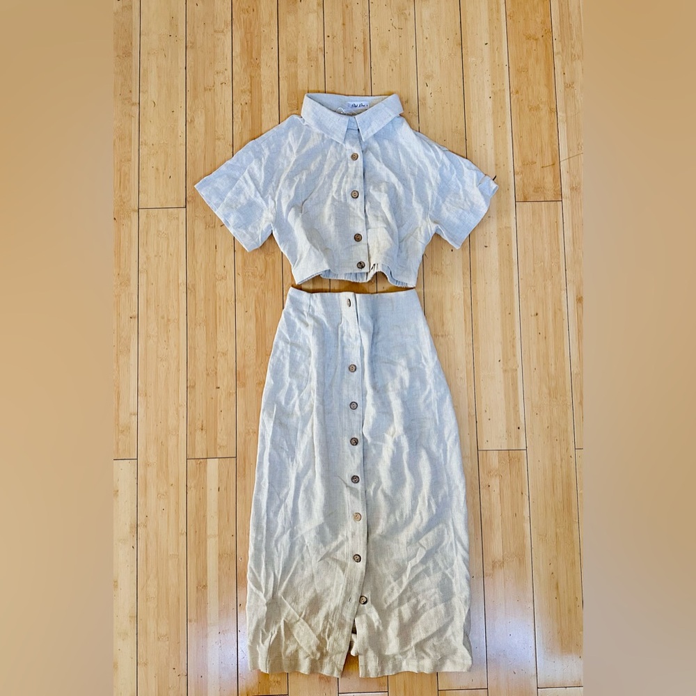 Two piece linen set